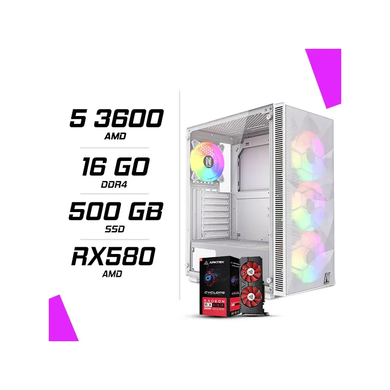Amd Ryzen Amd 8g Amd Rx Radeon Rx 580 Ryzen 3600 PC Gamer AMD