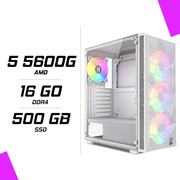 PC Gamer AMD Ryzen 5 5600G Blanc