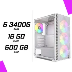 PC Gamer AMD Ryzen 5 3400G Blanc