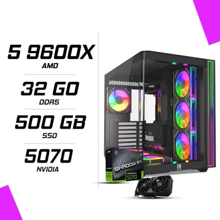 PC Gamer AMD Ryzen 5 9600X MSI RTX 5070 12G