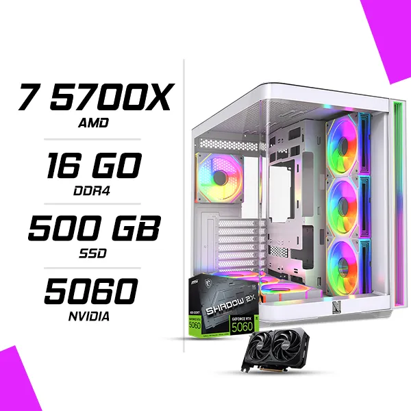 PC Gamer AMD Ryzen 7 5700X MSI RTX 5060 8G