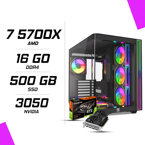 PC Gamer AMD Ryzen 7 5700X RTX 3050 6G