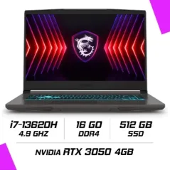 MSI THIN 15 B13UC-3233XMA Intel i7-13620H/16GB DDR4/512GB SSD/RTX 3050 6GB/15.6″ 144Hz/FreeDos
