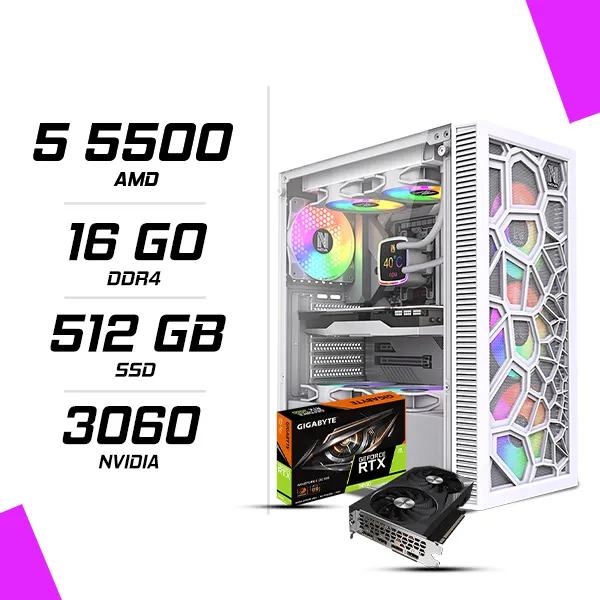 PC Gamer AMD Ryzen 5 5500 RTX 3060 12G