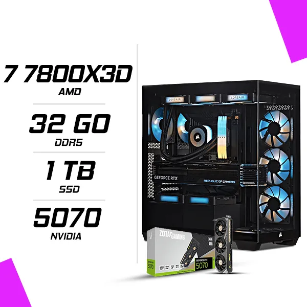 PC Gamer AMD Ryzen 7 7800X3D RTX 5070 12GB