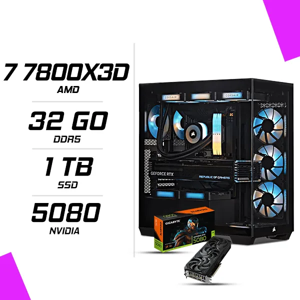 PC Gamer AMD Ryzen 7 7800X3D RTX 5080 16G