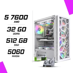 PC Gamer AMD Ryzen 5 7600 MSI RTX 5060 8G Blanc