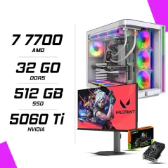 PC Gamer AMD Ryzen 7 7700 RTX 5060 Ti 8G + NOVA PRO TITAN N25300 24.5" 300Hz