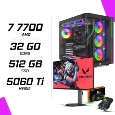 PC Gamer AMD Ryzen 7 7700 RTX 5060 Ti 8G + NOVA PRO TITAN N25300 24.5" 300Hz