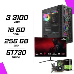 copie de PC Gamer AMD Ryzen 3 3100 GT730 4GB + GAMEON GOC24F120VA 24″ 120Hz
