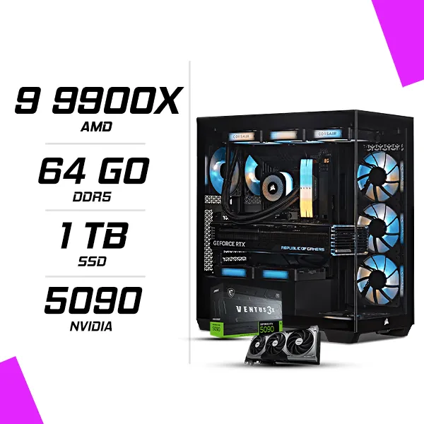 PC Gamer AMD Ryzen 9 9900X MSI RTX 5090 32G