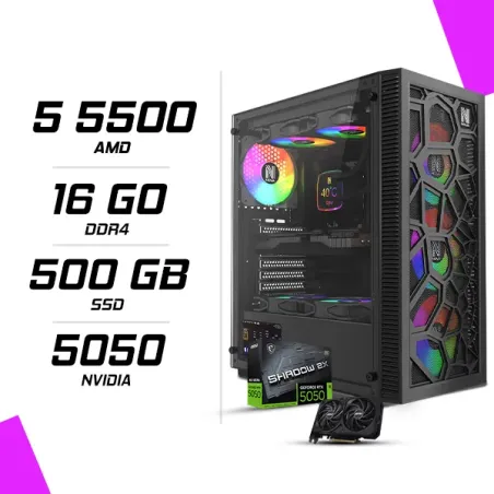 PC Gamer AMD Ryzen 5 5500 MSI RTX 5050 8G