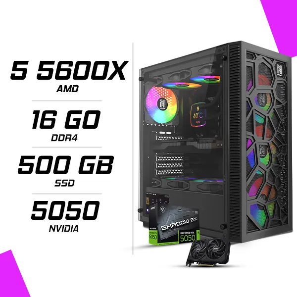 PC Gamer AMD Ryzen 5 5600X MSI RTX 5050 8G