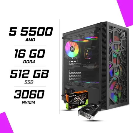 PC Gamer AMD Ryzen 5 5500 RTX 3060 12G