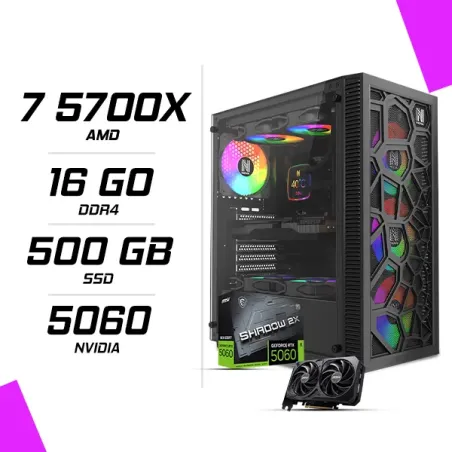 PC Gamer AMD Ryzen 7 5700X MSI RTX 5060 8G