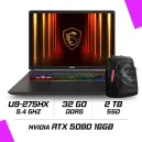 MSI VECTOR 16 HX AI A2XWIG-462MA Intel Ultra 9 275HX/32GB DDR5/2TB SSD/RTX 5080 16GB/16" (240Hz) QHD+/Win11