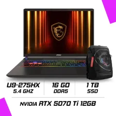 MSI VECTOR 16 HX AI A2XWIG-463MA Intel Ultra 9 275HX/16GB DDR5/1TB SSD/RTX 5070 Ti 12GB/16" (240Hz) QHD+/Win11