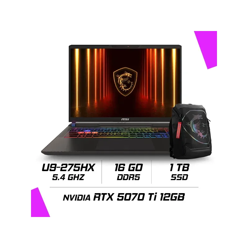 MSI VECTOR 16 HX AI A2XWIG-463MA Intel Ultra 9 275HX/16GB DDR5/1TB SSD/RTX 5070 Ti 12GB/16" (240Hz) QHD+/Win11 MSI VECTOR 16 HX AI A2XWIG-463MA Intel Ultra 9 275HX/16GB DDR5/1TB SSD/RTX 5070 Ti 12GB/16" (240Hz) QHD+/Win11