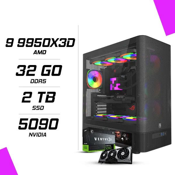 PC Gamer AMD Ryzen 9 9950X3D MSI RTX 5090 32G
