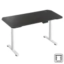 NOVA T021 SHELF Blanc + NOVA TABLETOP Noir 140x60cm