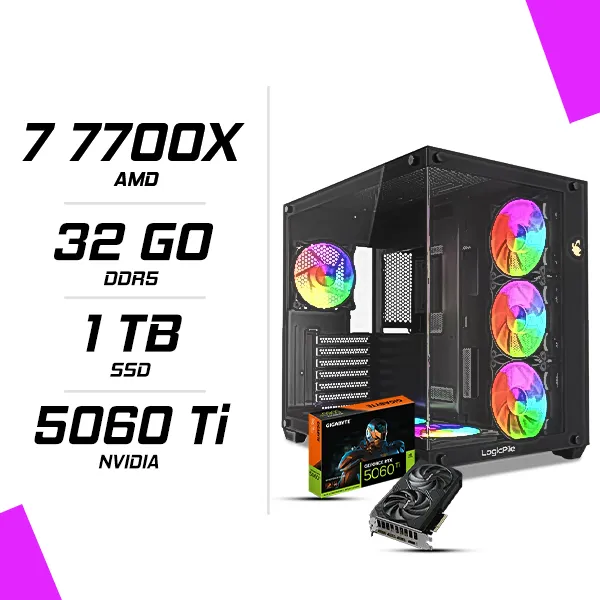 PC Gamer AMD Ryzen 7 7700X RTX 5060 Ti 8G