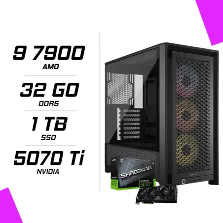 PC Gamer AMD Ryzen 9 7900 MSI RTX 5060 Ti 16G