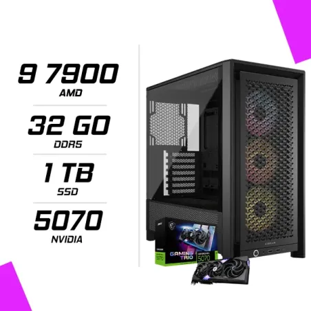 PC Gamer AMD Ryzen 9 7900 MSI RTX 5070 12G