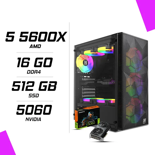 PC Gamer AMD Ryzen 5 5600X RTX 5060 8G