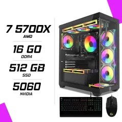 PC Gamer AMD Ryzen 7 5700X RTX 5060 8G + LOGITECH G102 + LOGITECH G213