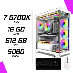 PC Gamer AMD Ryzen 7 5700X RTX 5060 8G + LOGITECH G102 + LOGITECH G213