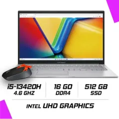 ASUS VIVOBOOK 15 X1502VA-BQ525W Intel i5-13420H/16GB DDR4/512GB SSD/15.6"/Windows11 – Cool Silver