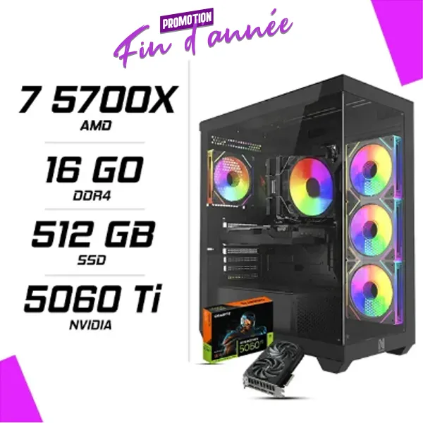 PC Gamer AMD Ryzen 7 5700X RTX 5060 Ti 16G