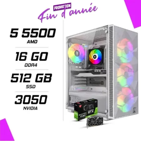 PC Gamer AMD Ryzen 5 5500 MSI RTX 3050 8G