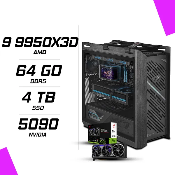PC Gamer AMD Ryzen 9 9950X3D ROG Astral RTX 5090 32GB