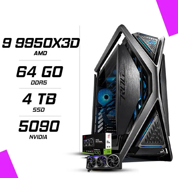 PC Gamer AMD Ryzen 9 9950X3D ROG Astral RTX 5090 32GB