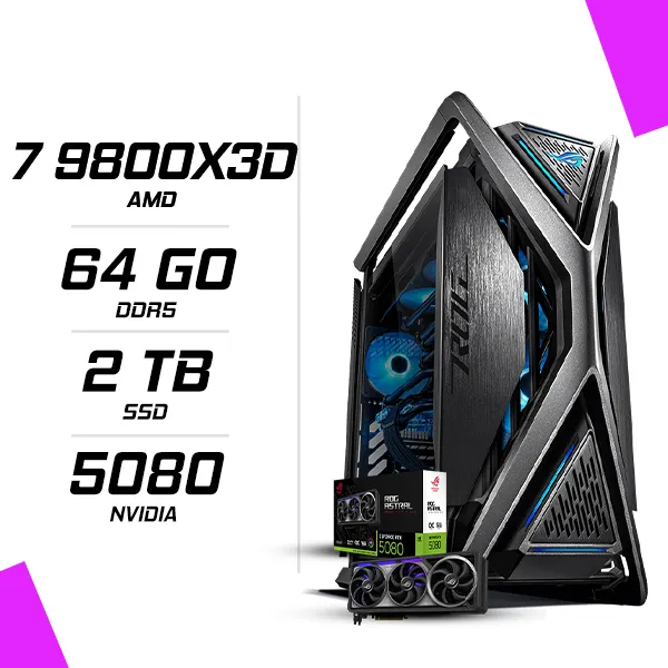 PC Gamer AMD Ryzen 7 9800X3D ROG Astral RTX 5080 16GB