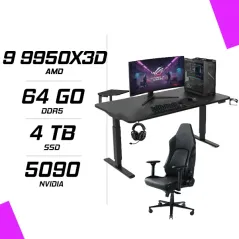 PC Gamer Ryzen 9 9950X3D ROG RTX 5090 32GB + ROG Strix XG349C 34" + PACK LOGITECH + RAZER ISKUR V2 + NOVA CURVY