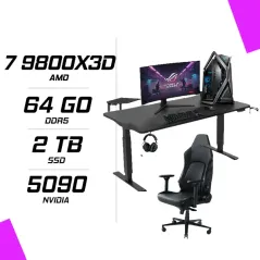PC Gamer Ryzen 7 9800X3D ROG RTX 5090 32GB + ROG Strix XG349C 34" + PACK LOGITECH + RAZER ISKUR V2 + NOVA CURVY