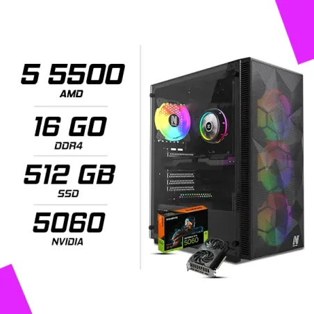 PC Gamer AMD Ryzen 5 5500 RTX 5060 8G