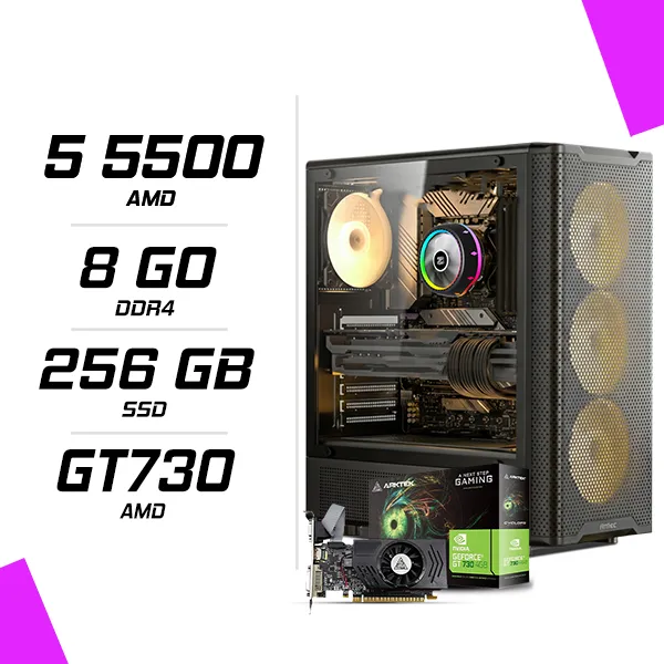 PC Gamer AMD Ryzen 5 5500 GT730 4GB