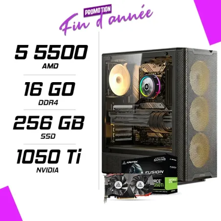 PC Gamer AMD Ryzen 5 5500 GTX 1050 Ti 4GB