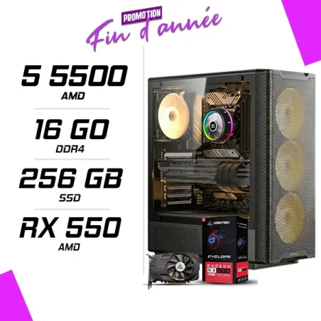 PC Gamer AMD Ryzen 5 5500 RX 550 4GB