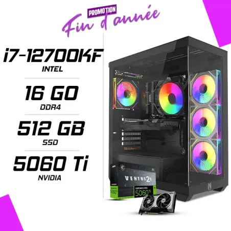 PC Gamer Intel i7-12700KF MSI RTX 5060 Ti 16G