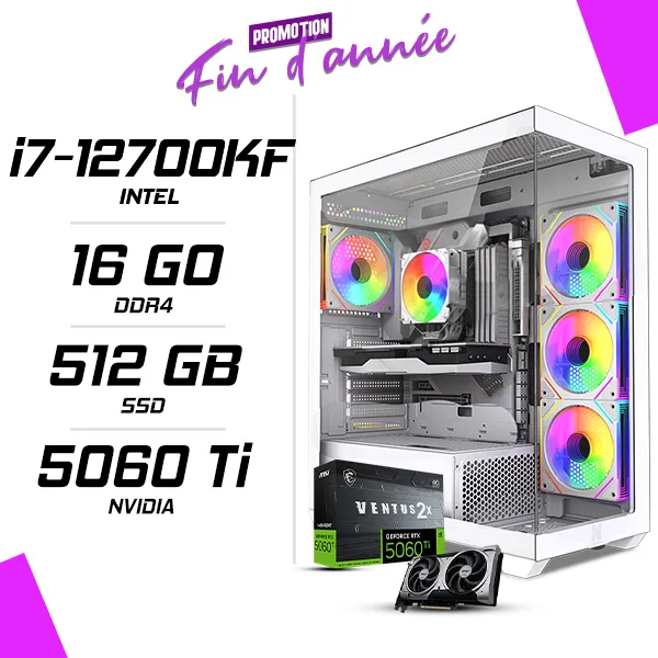 PC Gamer Intel i7-12700KF MSI RTX 5060 Ti 16G