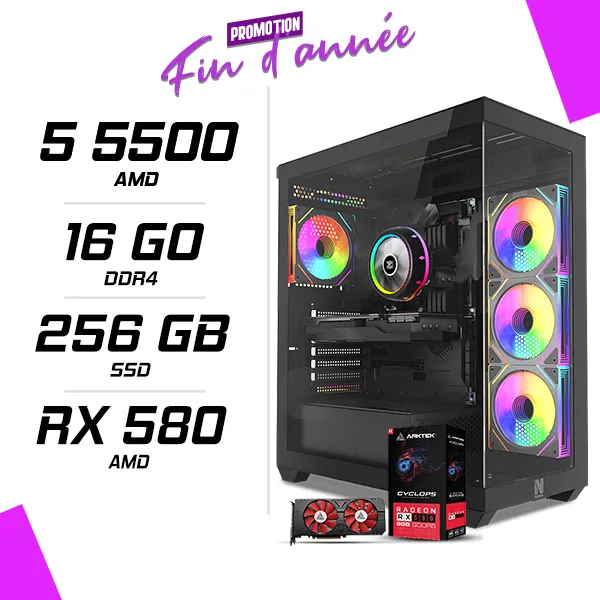 PC Gamer AMD Ryzen 5 5500 RX 580 8GB