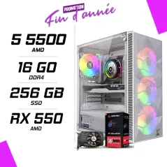 PC Gamer AMD Ryzen 5 5500 RX 550 4GB