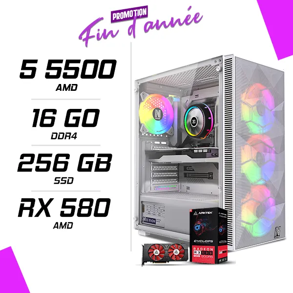 PC Gamer AMD Ryzen 5 5500 RX 580 8GB