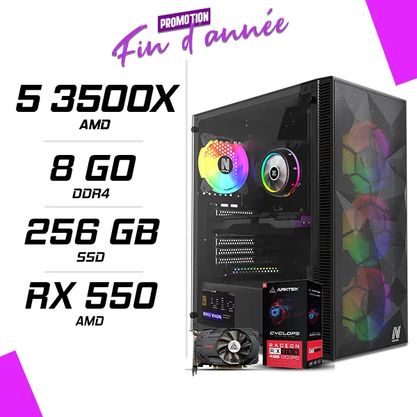 PC Gamer AMD Ryzen 5 3500X RX 550 4GB