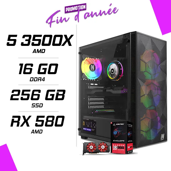 PC Gamer AMD Ryzen 5 3500X RX 580 8GB