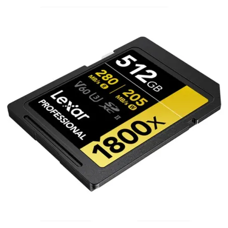 LEXAR 512GB PROFESSIONAL 1800X UHS-II SDXC GOLD Series